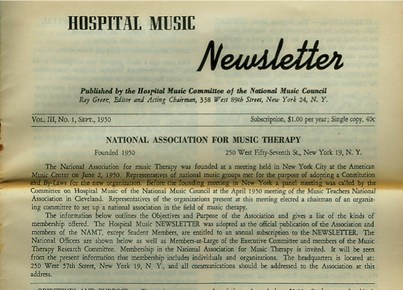 National Association for Music Therapy (NAMT)