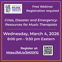 Free Webinar: Crisis Resources for Music Therapists