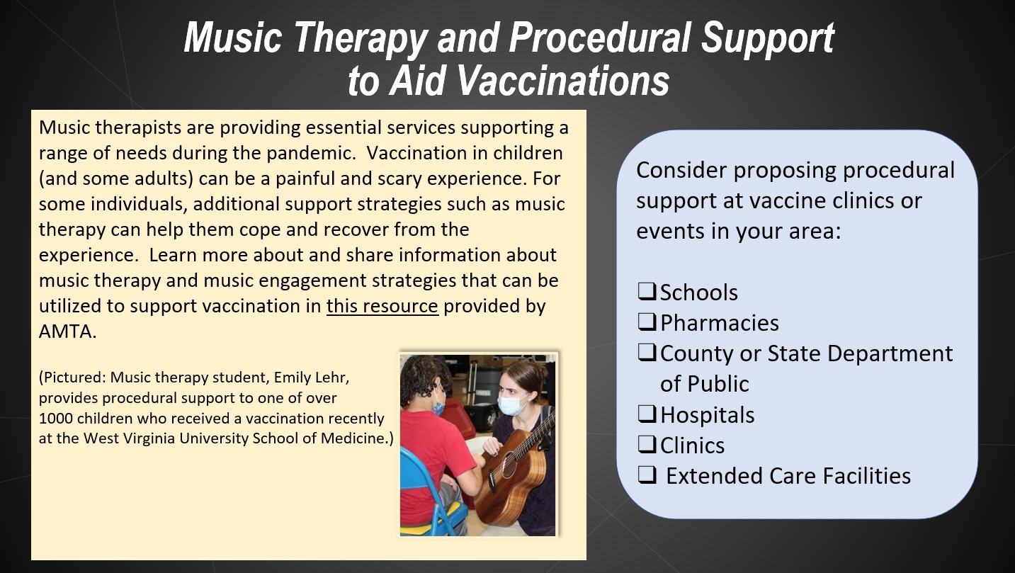 Music Therapy and Procedural Support to Aid Vaccinations