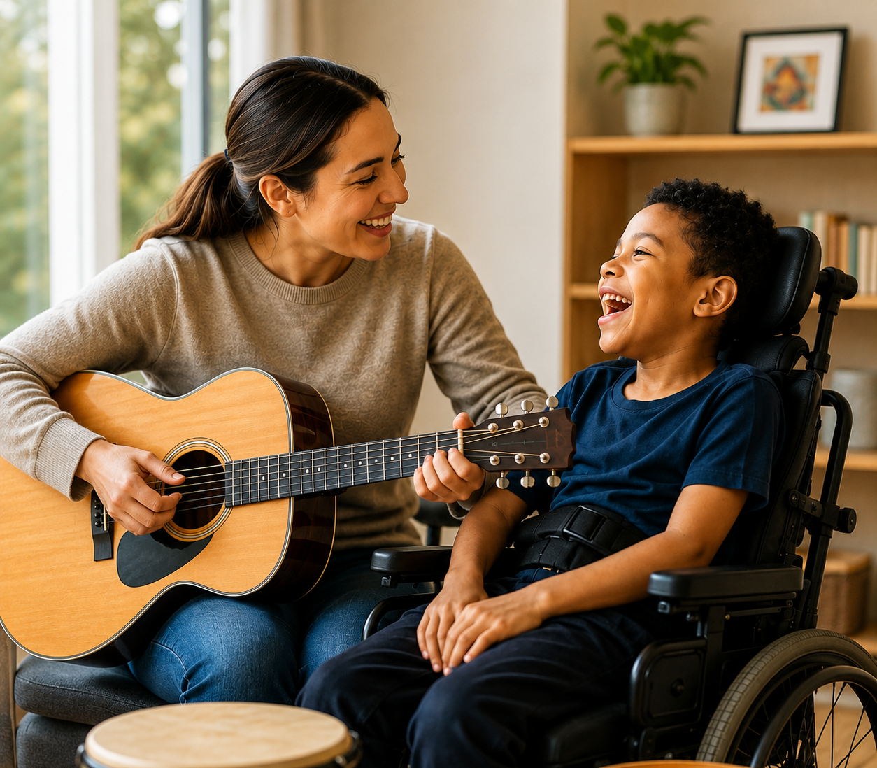 Joyful Music Therapy Moment