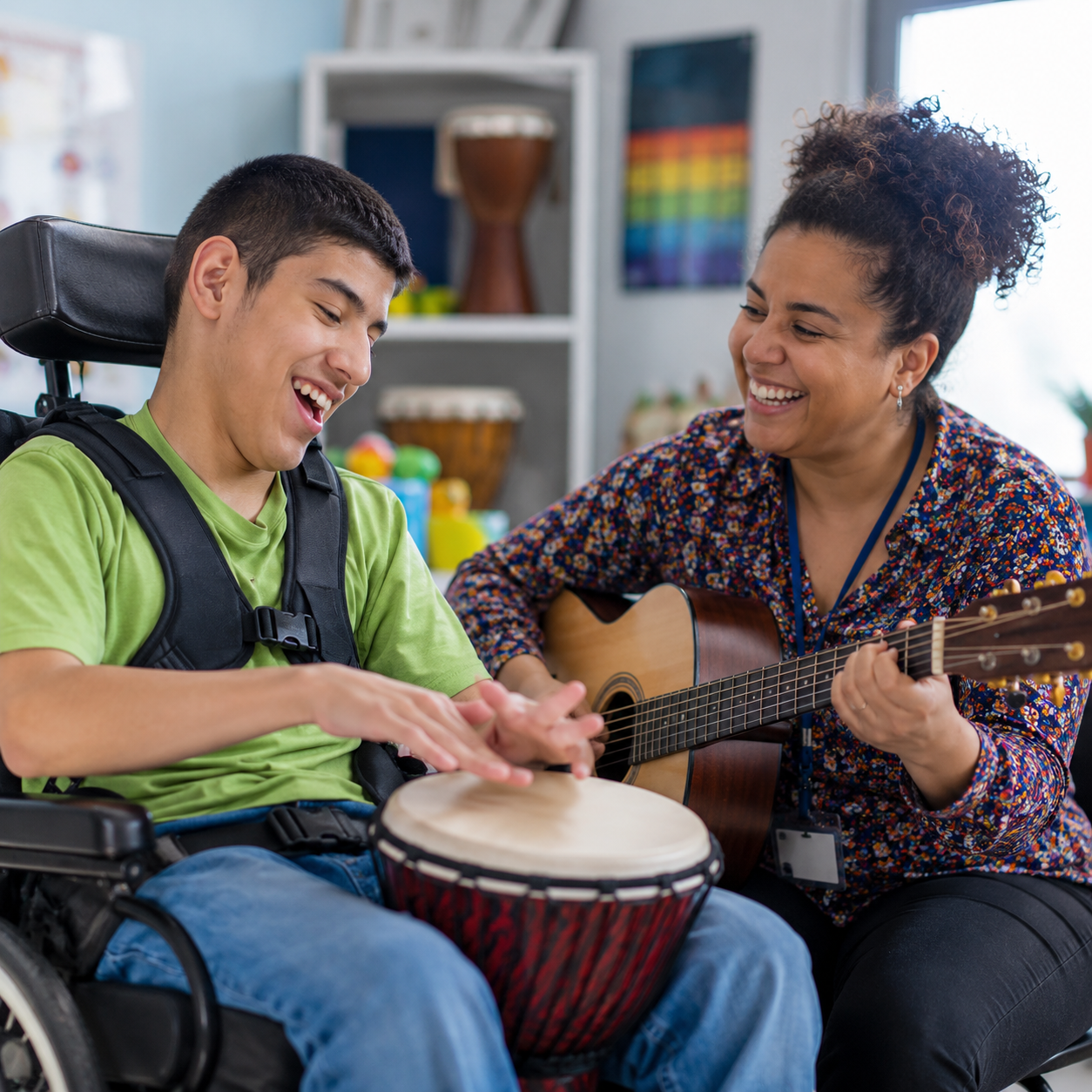 diverse-teen-disability-music-therapy-session