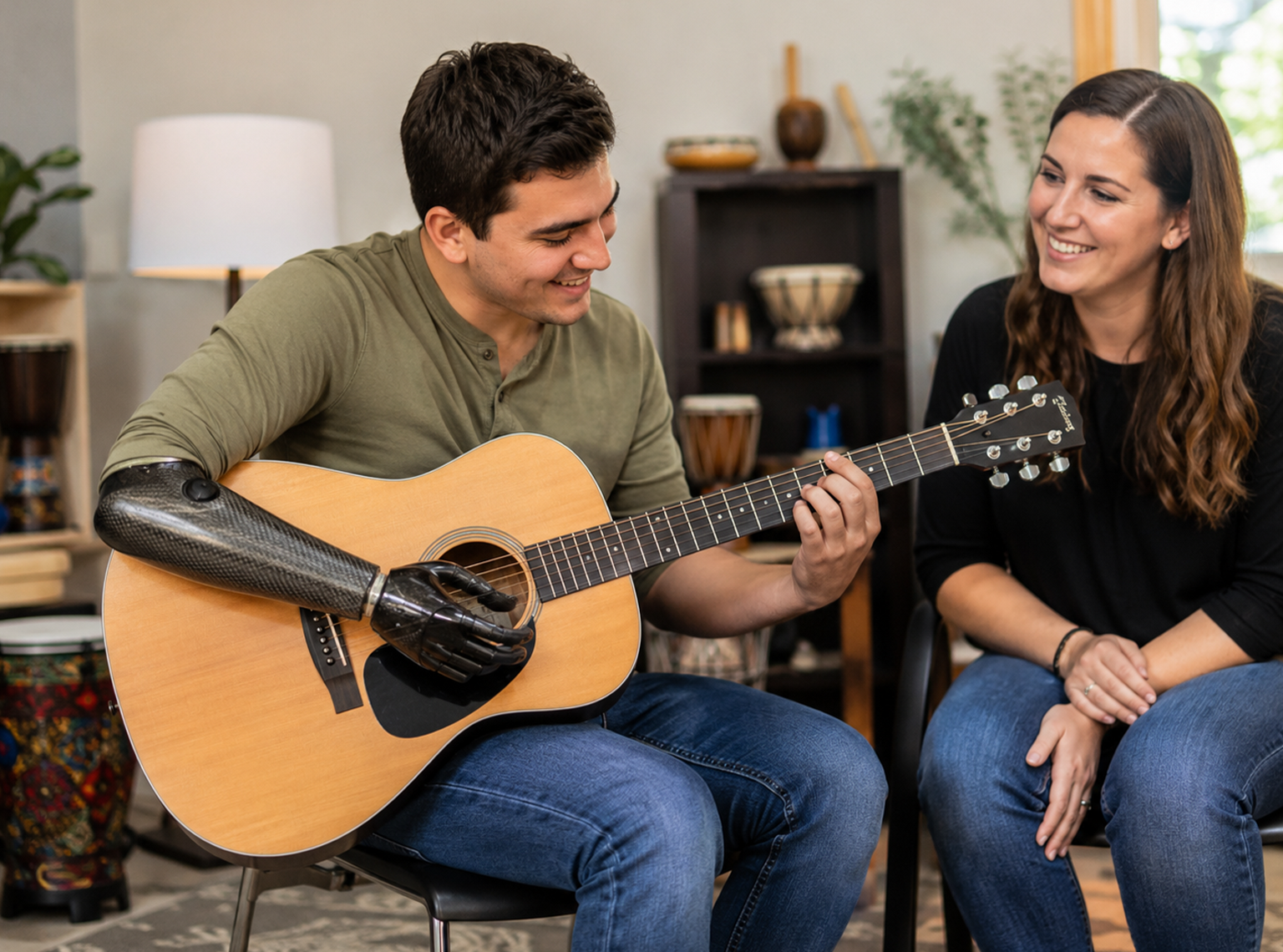 music-therapy-young-adult-limb-difference-guitar-session